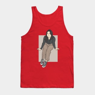 Beautiful Smiling Girl Rain Collection Tank Top